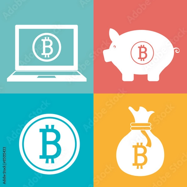 Fototapeta Bitcoins design.