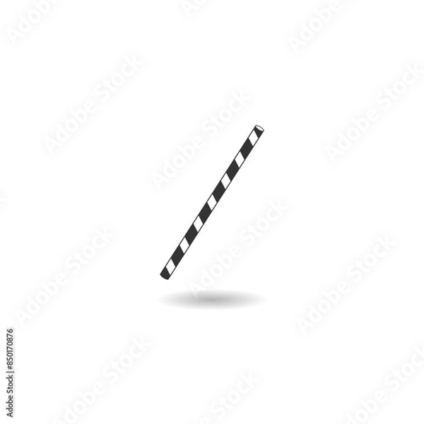 Obraz Drinking straw icon logo with shadow