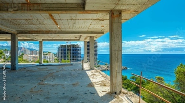 Obraz Building Structure with Sea View 