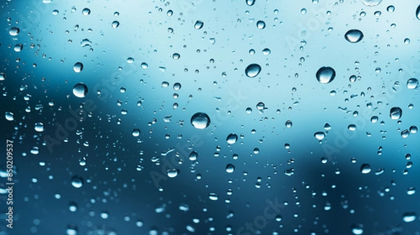 Fototapeta Rain on glass. Rain drops on window