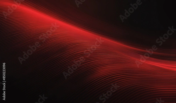 Obraz Red Glowing Abstract Wave Black Noise Texture Backdrop