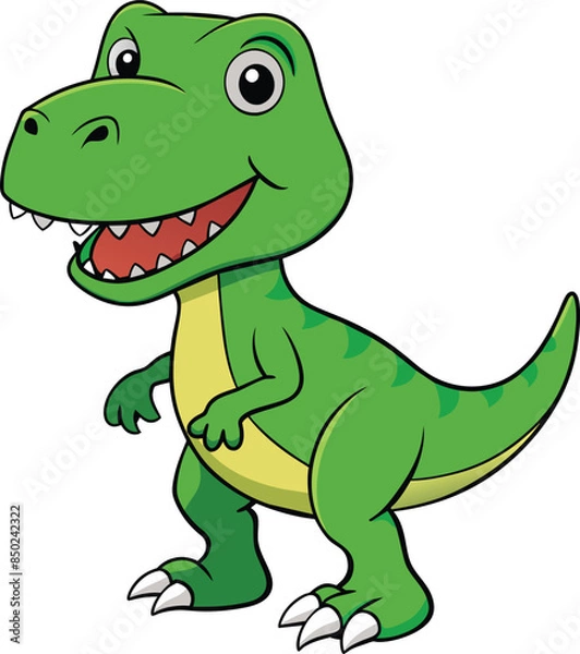 Fototapeta Tyrannosaurus Rex cartoon vector illustration on a white background

