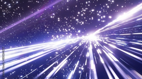 Fototapeta Minimalist Interstellar Travel with Twinkling Stars