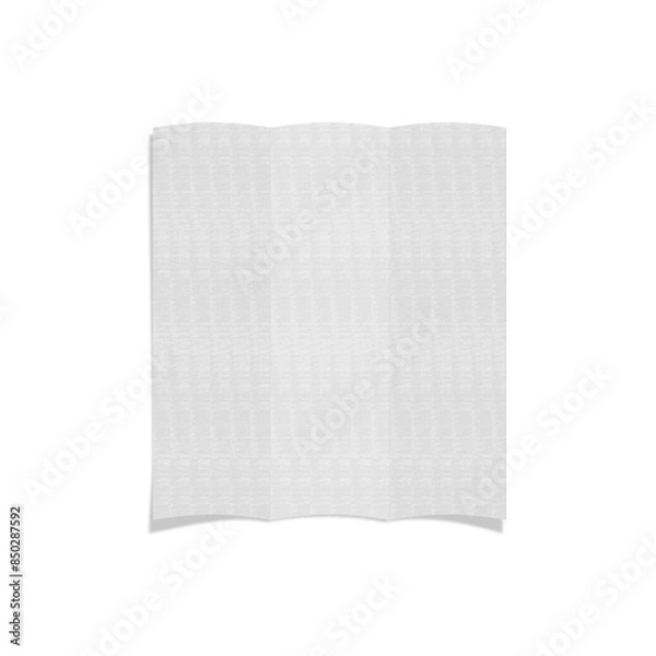 Fototapeta PAPER 54,  blank white paper stacked on a transparent background for brand identity mockup