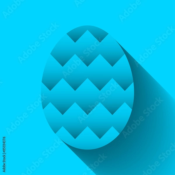 Obraz Easter egg with zigzag pattern. Editable vector. Eps 10