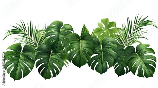 Obraz tree leaves monstera