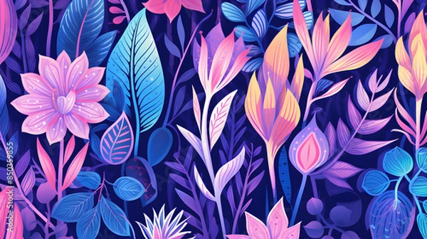 Obraz tropical leaf and flower