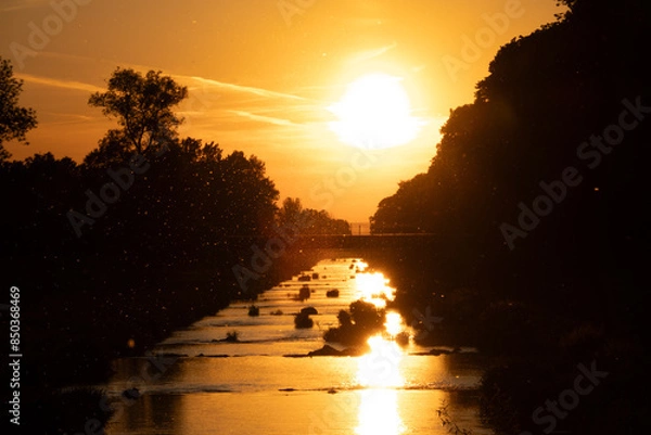 Obraz sunset in the city