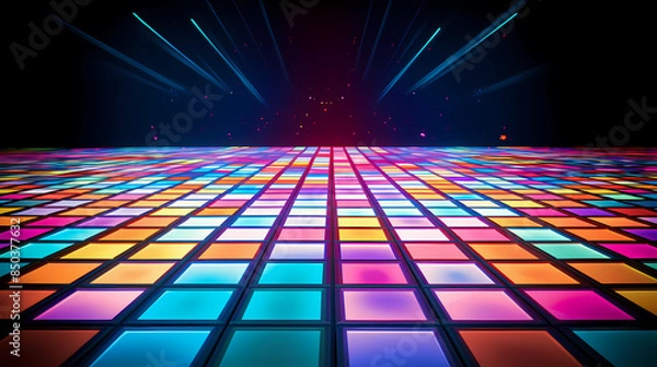 Obraz Colorful disco dance floor
