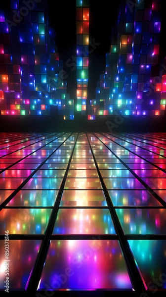 Obraz Colorful disco dance floor