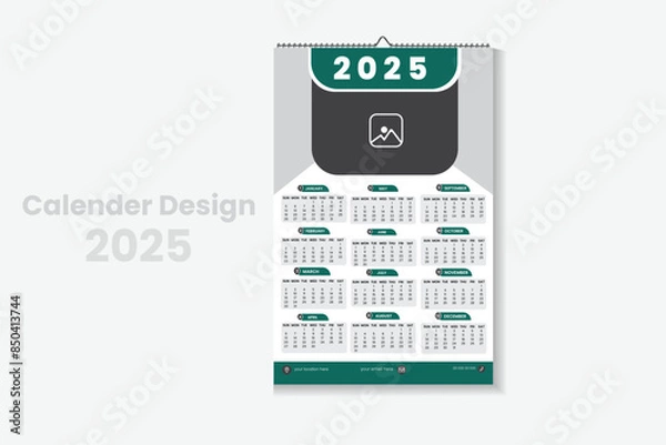 Fototapeta simple calendar design template.