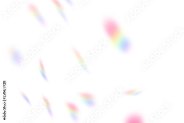 Fototapeta Blurred Rainbow Overlay Texture with Transparent Background