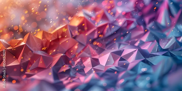 Fototapeta Abstract polygonal pattern luxury background - Ai Generated