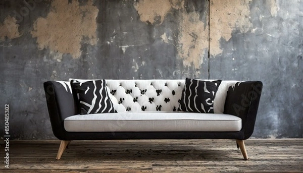 Fototapeta sofa blanco y negro