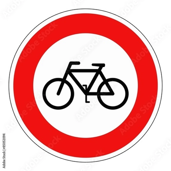 Obraz Panneau interdit aux vélos