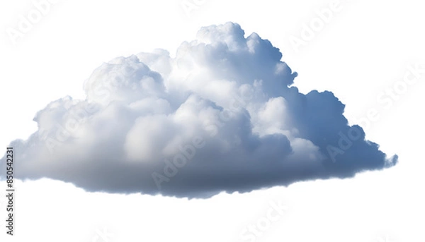 Obraz Cloud computing design concept, 3D illustration of cloud isolated on transparent background