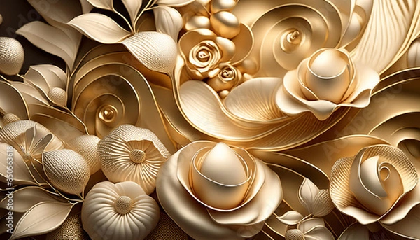 Obraz background with gold