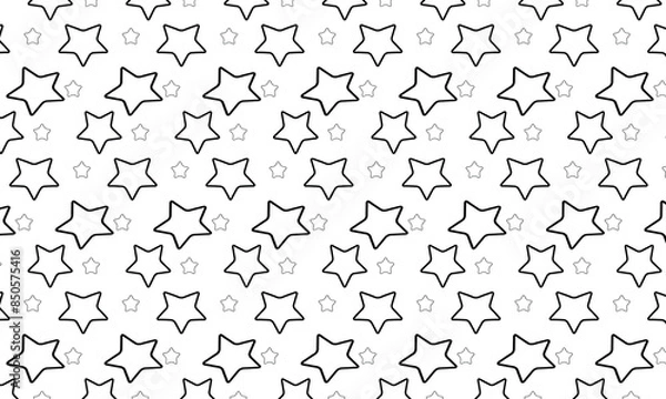 Fototapeta a seamless pattern with black stars on a white background.