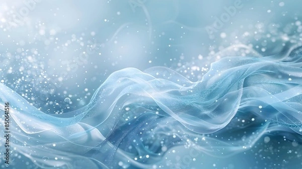 Fototapeta Captivating Ice Crystal Waves Flowing in Serene Winter Wonderland