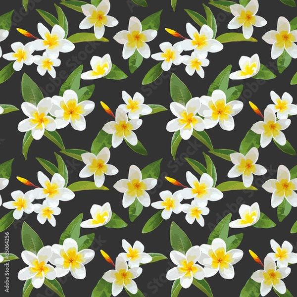 Obraz Tropical Flowers Background - Vintage Seamless Pattern