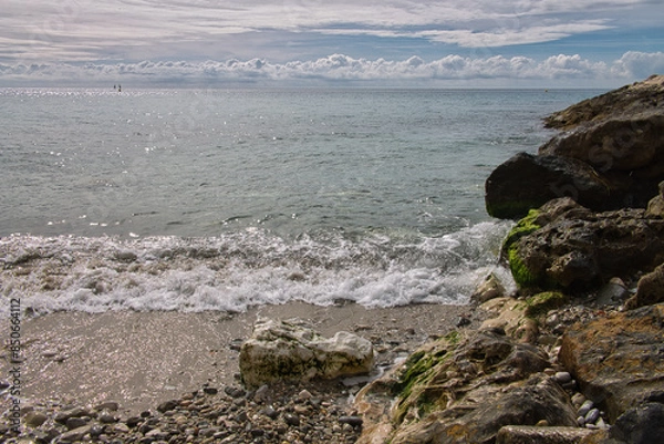 Obraz Méditerranée à Menton, plage du Gorbio