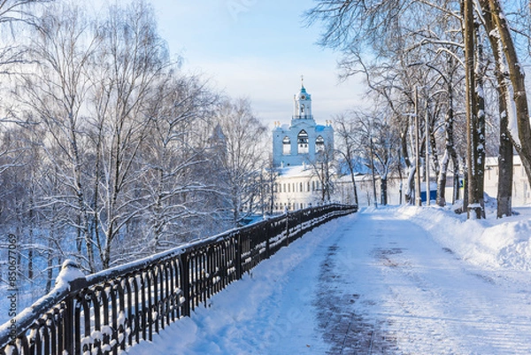 Obraz the historical center of the city of Yaroslavl, Russia, a UNESCO protected site, presents buildings of all styles of Russian architecture of the last five centuries.