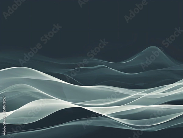 Obraz monochrome smoke waves