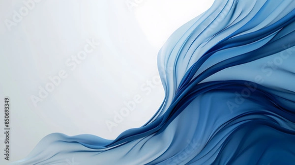 Fototapeta blue abstract wave flow