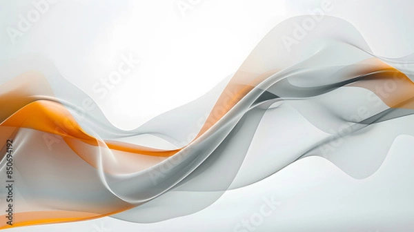 Obraz orange and gray wave flow