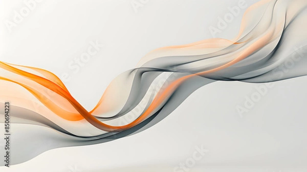 Obraz flowing orange and gray waves