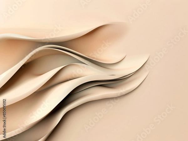 Obraz beige paper wave layers