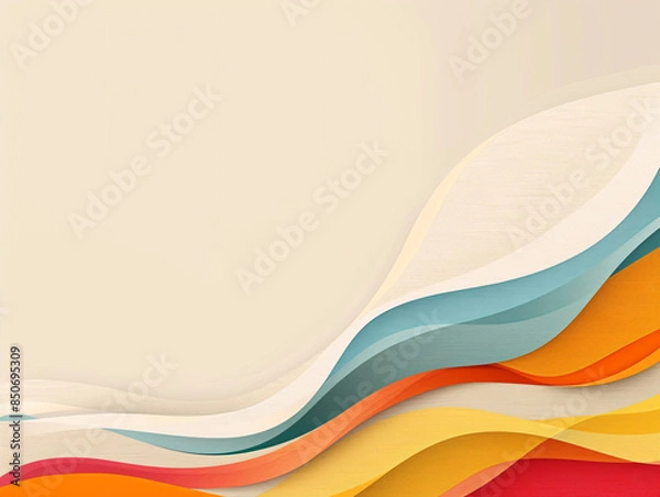 Obraz colorful wave layers