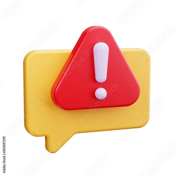 Fototapeta message 3d render icon