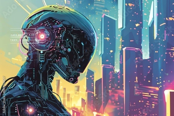 Fototapeta futuristic illustration