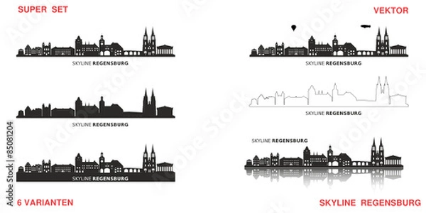 Obraz Skyline Regensburg