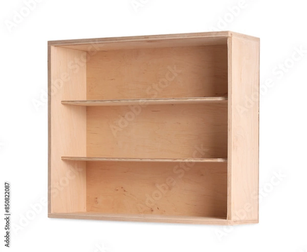 Obraz Empty wooden wine box isolated on white