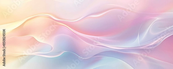 Fototapeta Abstract background with smooth, flowing gradients in pastel colors.