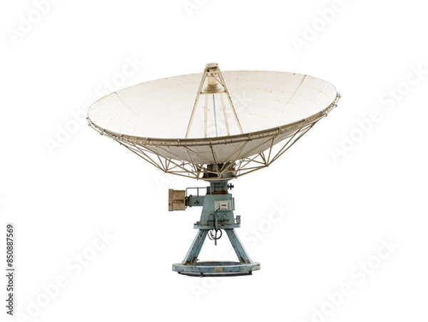 Fototapeta a large satellite dish on a stand