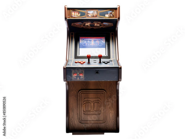 Fototapeta a video game machine with a screen and buttons