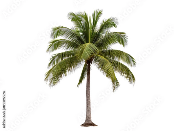Fototapeta a palm tree with a white background