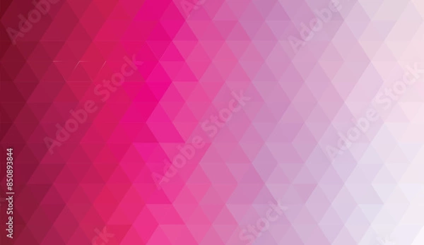 Fototapeta Abstract geometry triangle pink color mosaic texture background pattern..