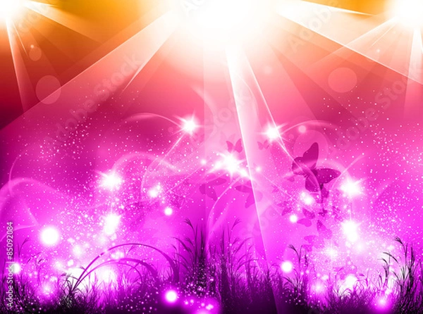 Obraz Light party glow background, easy all editable