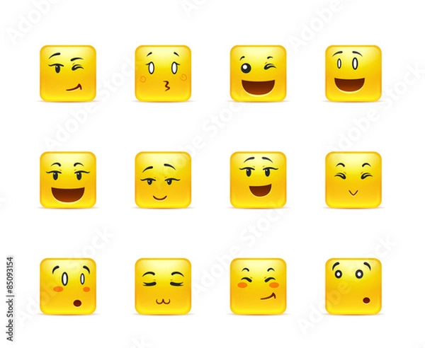 Obraz Emotional anime smilies