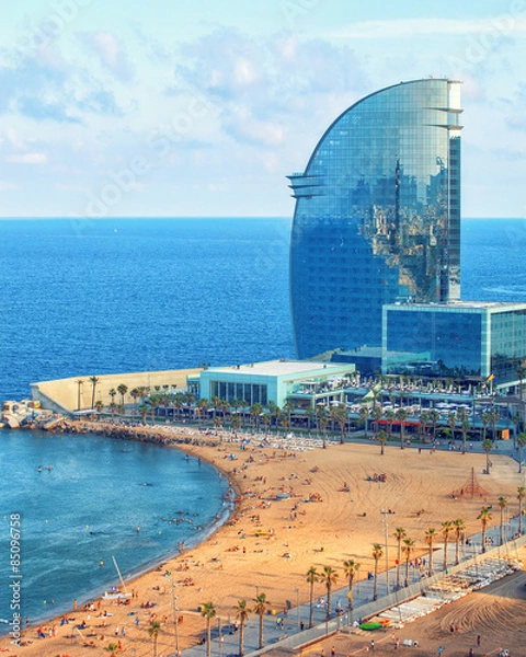 Obraz Widok na plażę Barcelonetta