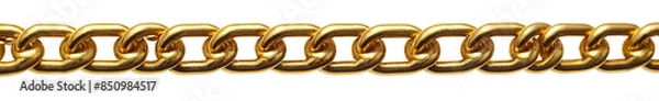 Fototapeta A seamless pattern of a thick, gold chain. Ideal for luxury, fashion, jewelry, or security-themed projects. This image can be used as a background, border, or design element for websites, social media