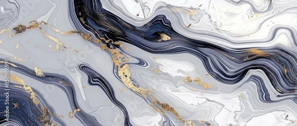 Fototapeta Abstract Swirls of Grey, Black, and Gold