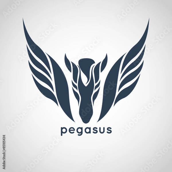 Obraz wektor logo pegaza