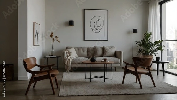 Obraz  A day in the life of a minimalist, emphasizing the simplicity and intentionality in their daily routines ai_generated