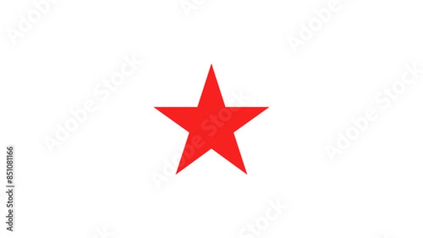 Fototapeta Red Star or favorite flat icon for apps and websites I Red Color Star Icon PNG
