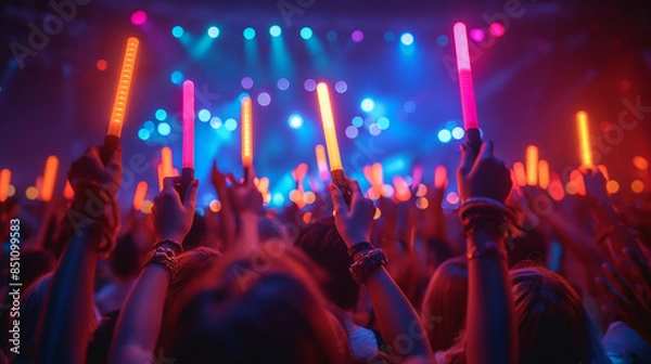 Fototapeta サイリウムを振る